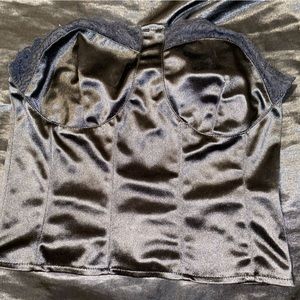 SHEIN zip crop corset